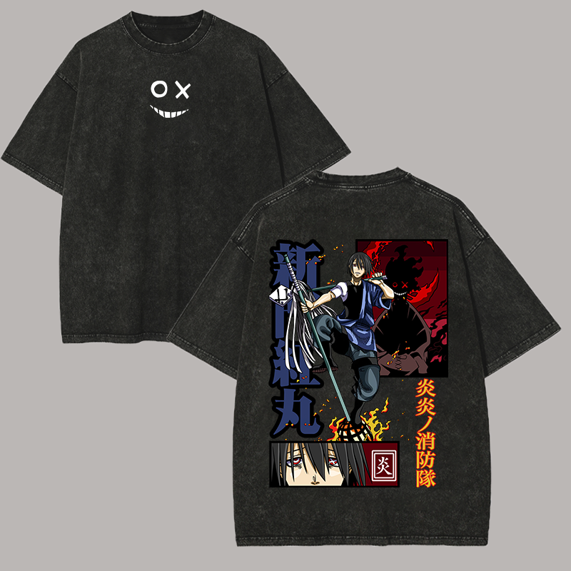 Fire Force Printed Unisex Washed T-Shirt