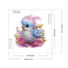 Flauschiger Vogel - speziell geformtes Diamantgemälde - 30*30cm