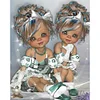 [Multi-Style]Couple-Peinture Diamant Ronde Compl&egrave;te-30*40CM
