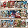 12Pcs no&euml;l - 5d bricolage bricolage carte de voeux