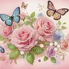 Diamond Painting-DIY Crystal Rhinestone Flower and Butterfly