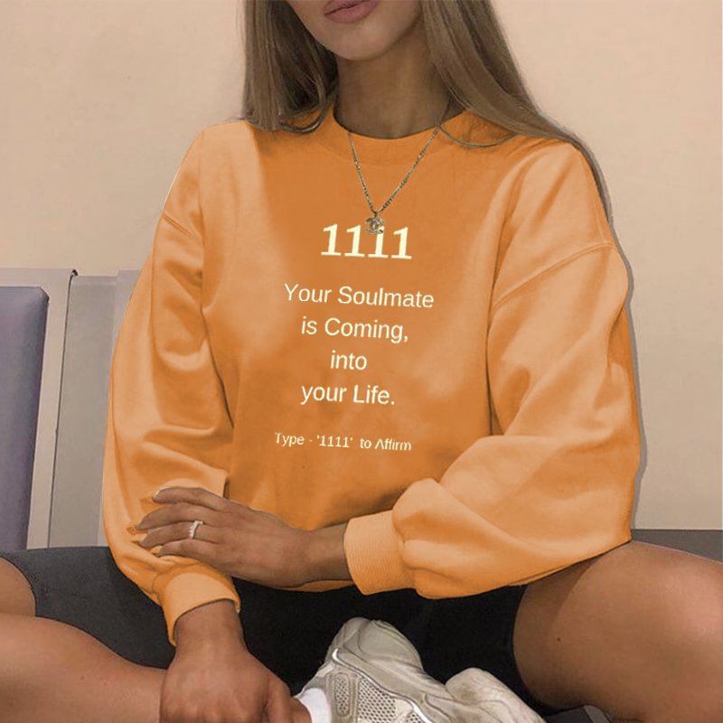    Angel Number 1111 Print Women's Pullover Sweatshirt - Neojana