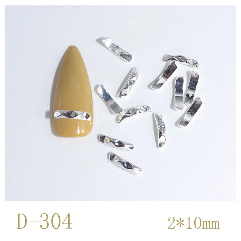 Nail Decoration Irregular Special Shaped Rutin Designs Metal Rhinestones 50 pcs/Set Nail Tips For Beauty Salons-Nail Inspo