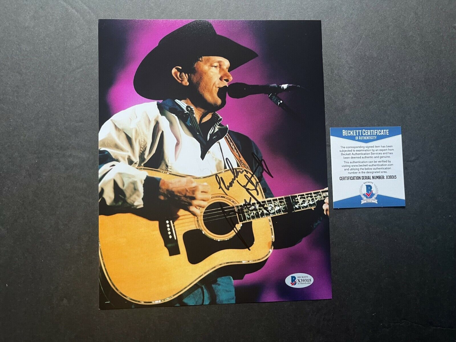 George Strait Rare! signed autographed country legend 8x10 Photo Poster painting Beckett BAS coa