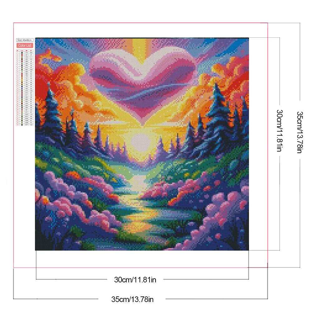Partial AB Diamond Painting - Full Round Drill - Colorful Scenery(Canvas|45*45cm)