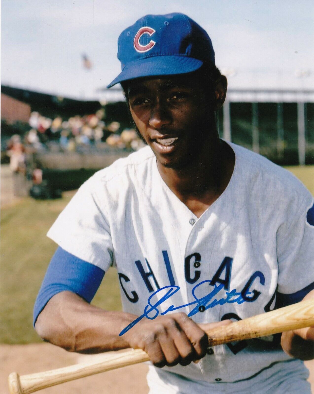 BILL NORTH CHICAGO CUBS ACTION SIGNED 8x10