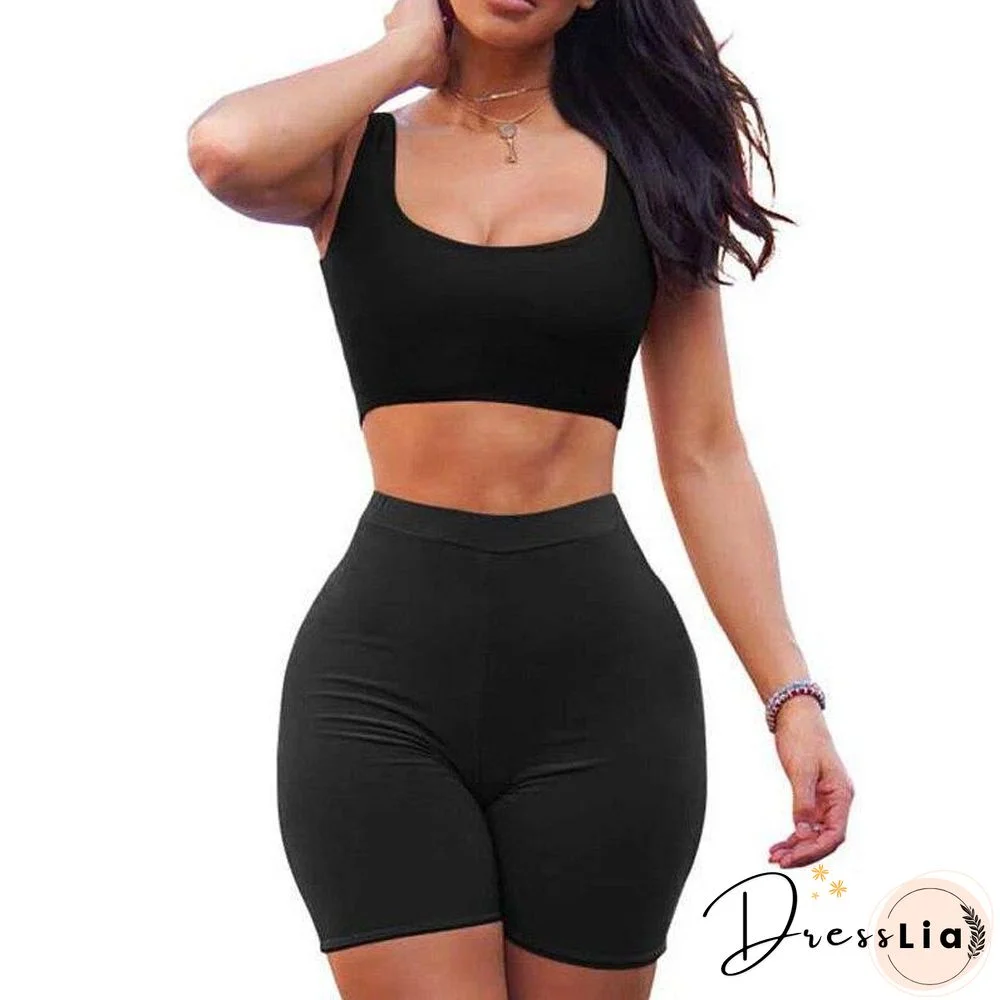 Summer Shorts Set Women Tracksuit Two Piece Set Sweat Suits Women Two Piece Outfits Short Set Tight Sweatsuit Female