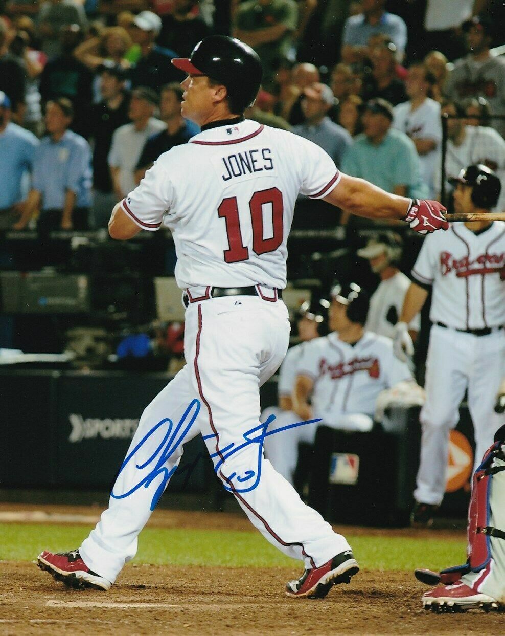 Chipper Jones Autographed Signed 8x10 Photo Poster painting ( HOF Braves ) REPRINT