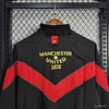 25/26 Manchester United Jacket Black/Red Windbreaker