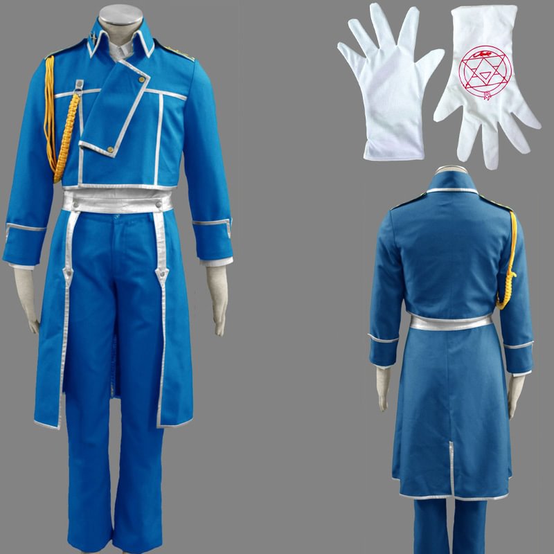 Fullmetal Alchemist anime cosplay costume Roy Mustang Halloween party-Pajamasbuy