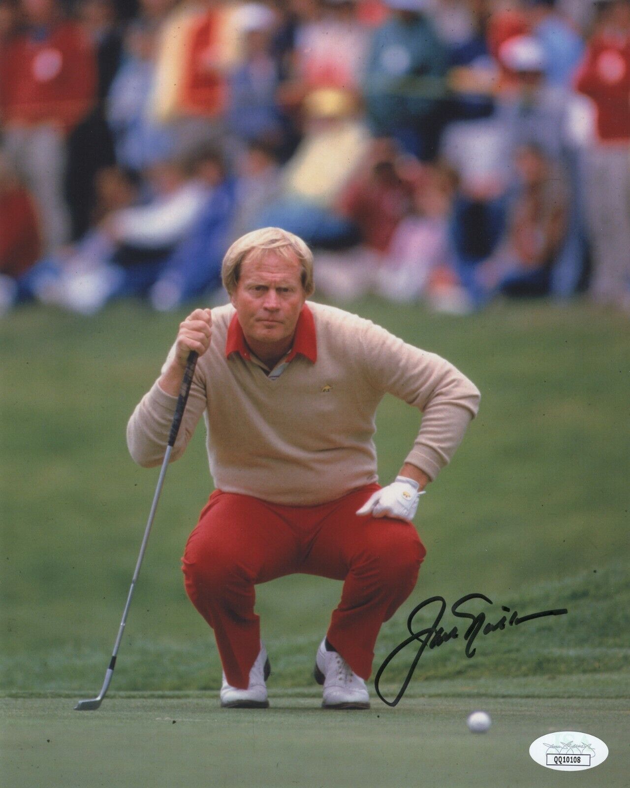 JACK NICKLAUS SIGNED AUTOGRAPH PGA MASTERS GOLF 8X10 Photo Poster painting PROOF JSA COA #3