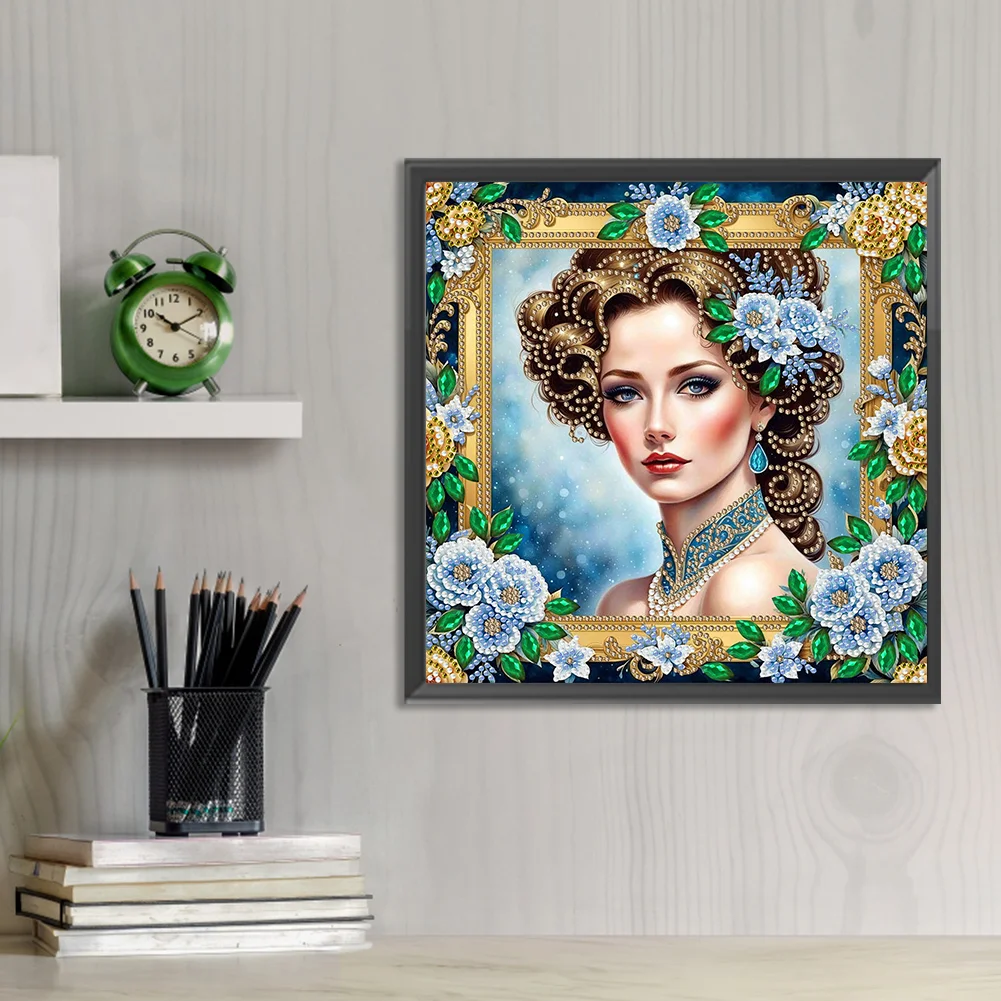 Diamond Painting - Partial Special Shaped Drill - Fashion Lady(Canvas|30*30cm)