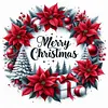 Christmas Wreath-18CT Stamped Cross Stitch 30*30cm/11.81*11.81in