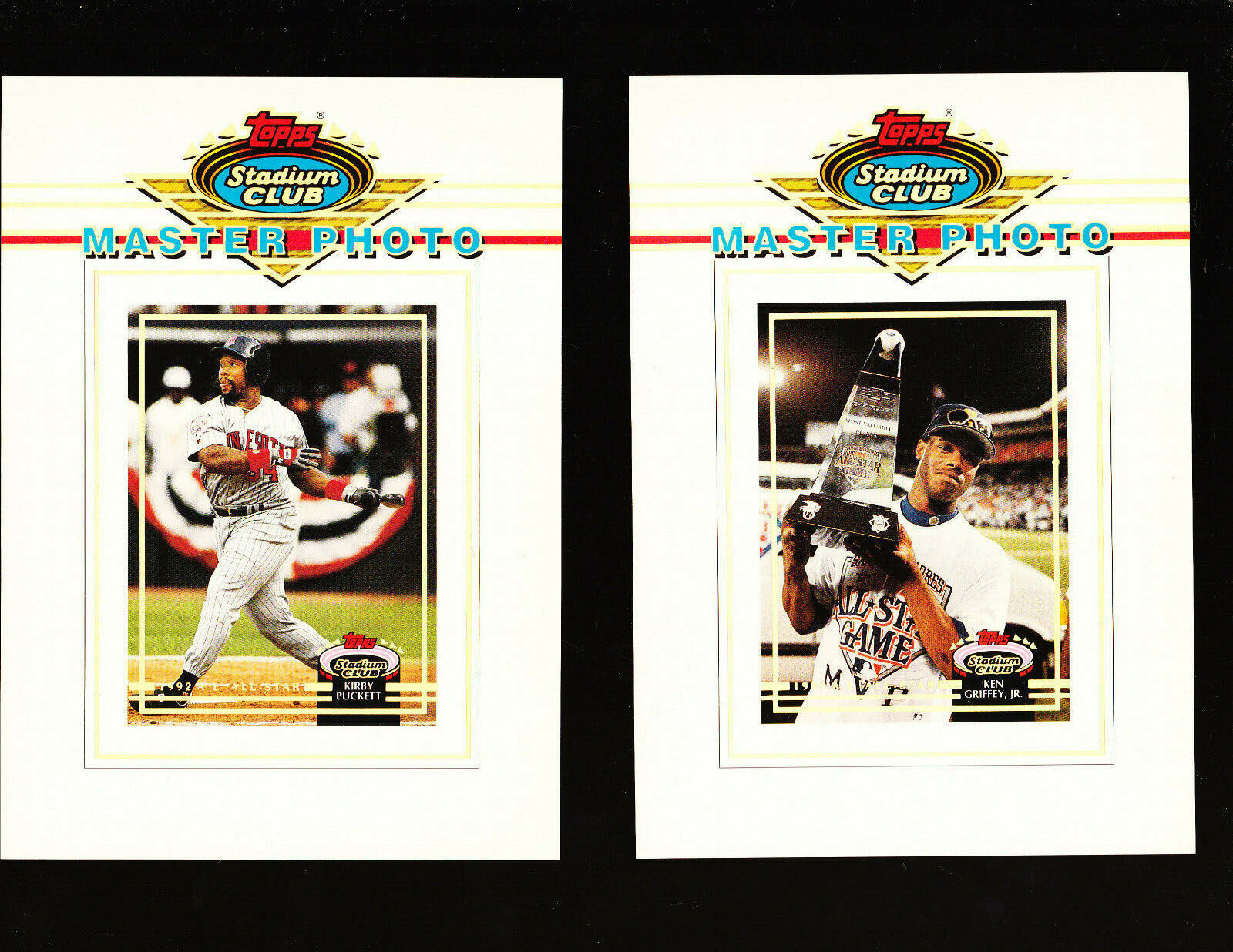 MASTER Photo Poster painting CARD SET STADIUM CLUB 1993 KEN GRIFFEY JR. TROPHY KIRBY PUCKETT