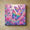 Framed Diamond Painting - Special Shaped - Colorful Butterfly (25x25cm)