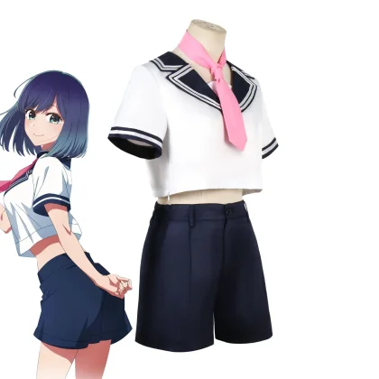 [Wetrose] In Stock Kurokawa Akane Cosplay Costume Oshi no Ko Summer JK Sailor School Uniform Seifuku Oshinoko Set Doujin Fanart