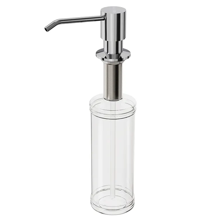 EVERSTEIN Compact Round Kitchen Sink Soap Dispenser Polished Chrome