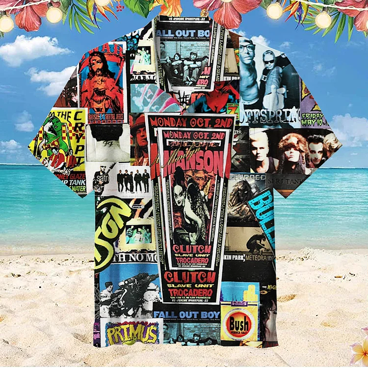 Hard Rock Music  |Unisex Hawaiian Shirt