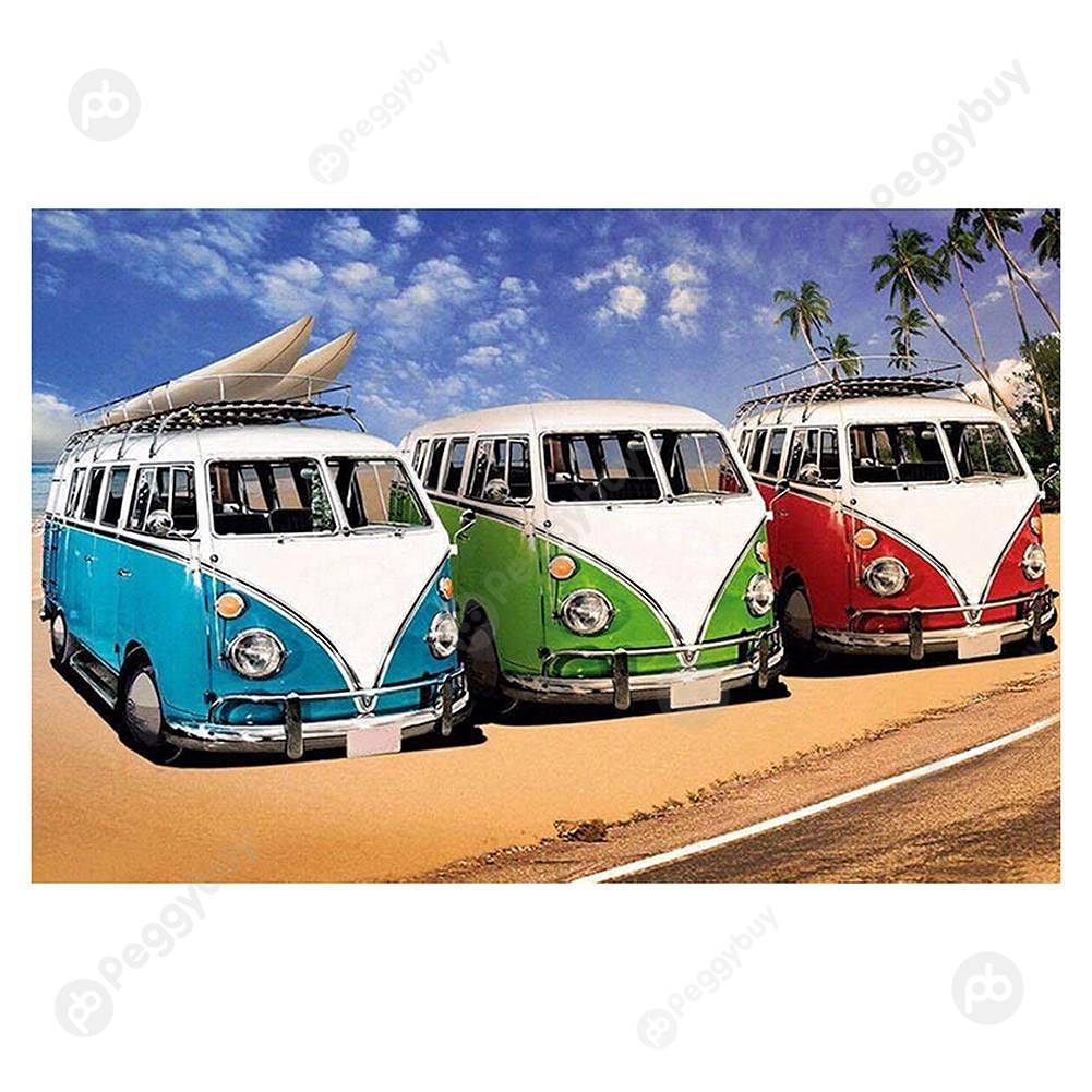 

35*25CM Special Shaped Diamond Painting-3 Car, 501 Original