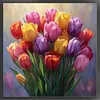 Tulip-14CT Stamped Cross Stitch 40*40cm tapestrymarket