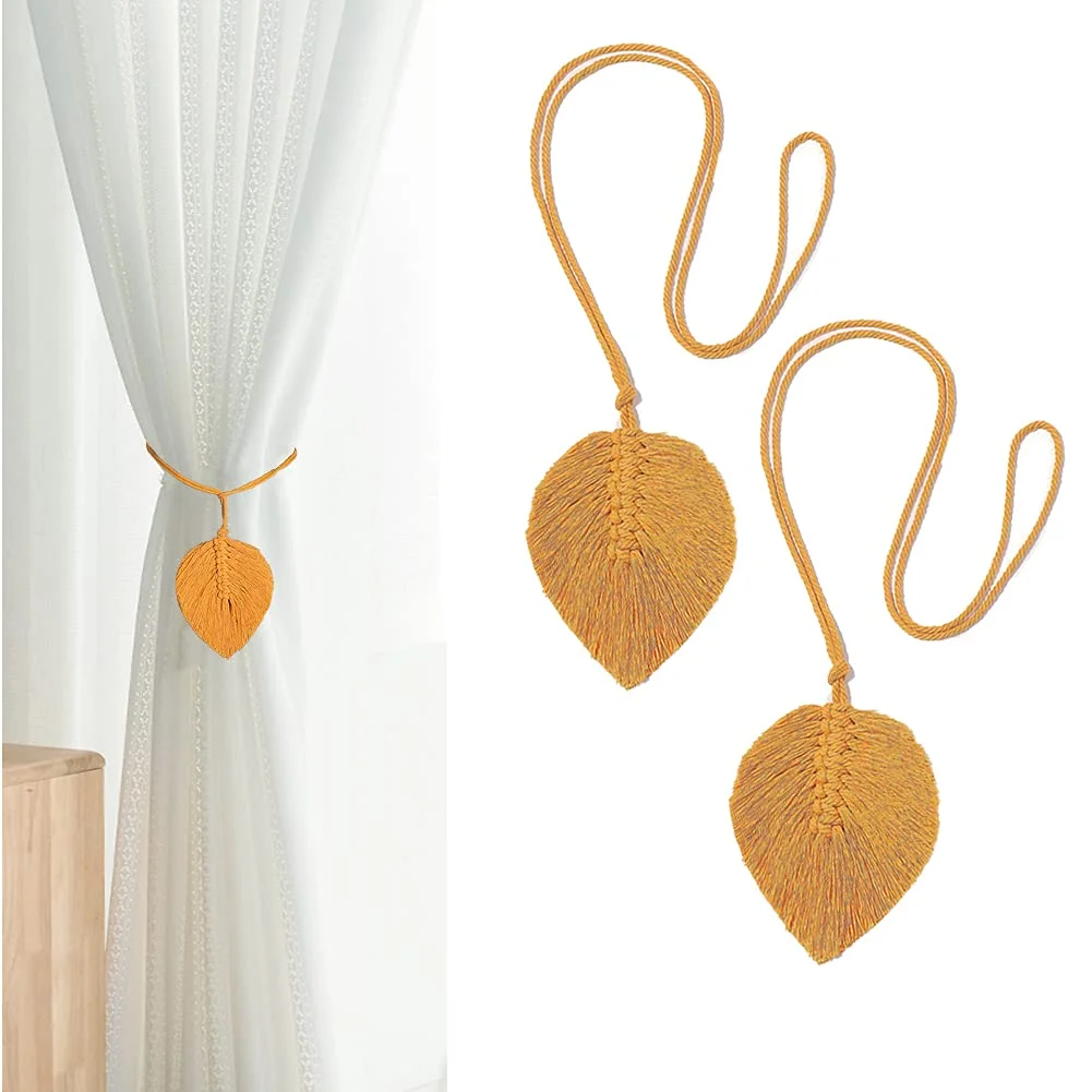 Macrame Curtain Tiebacks Boho Home Decor Curtain for Living Room Holdback Window Fringe Curtains Room Bedroom Decoration GIft