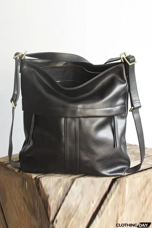 Leather Convertible Backpack