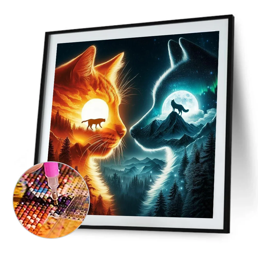 Diamond Painting - Full Round Drill - Wolf(Canvas|40*40cm)