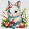Cute Rabbit-18CT Stamped Cross Stitch 20*20cm/7.87*7.87in