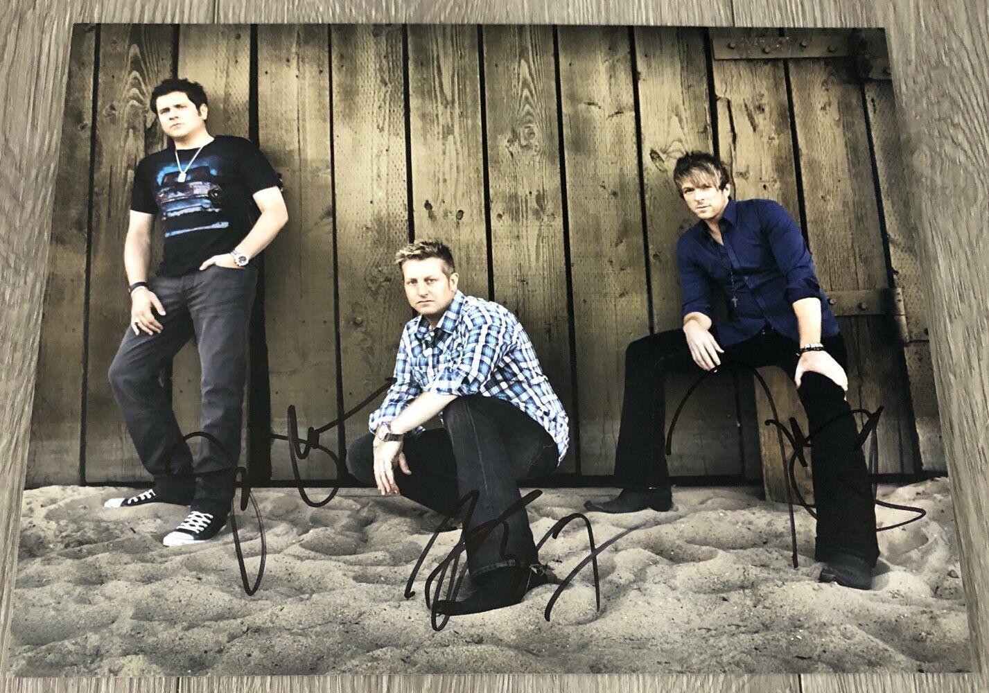 RASCAL FLATTS GARY LEVOX +2 SIGNED AUTOGRAPH 11x14 Photo Poster painting B w/EXACT PROOF