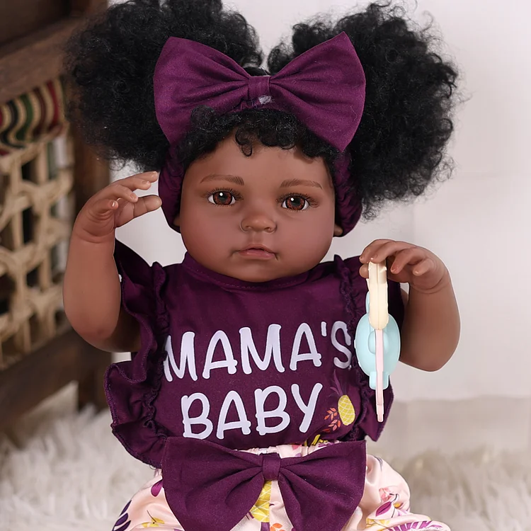 Babeside Ama 20" Reborn Baby Quiet African American Toddler Girl Healing of the Heart