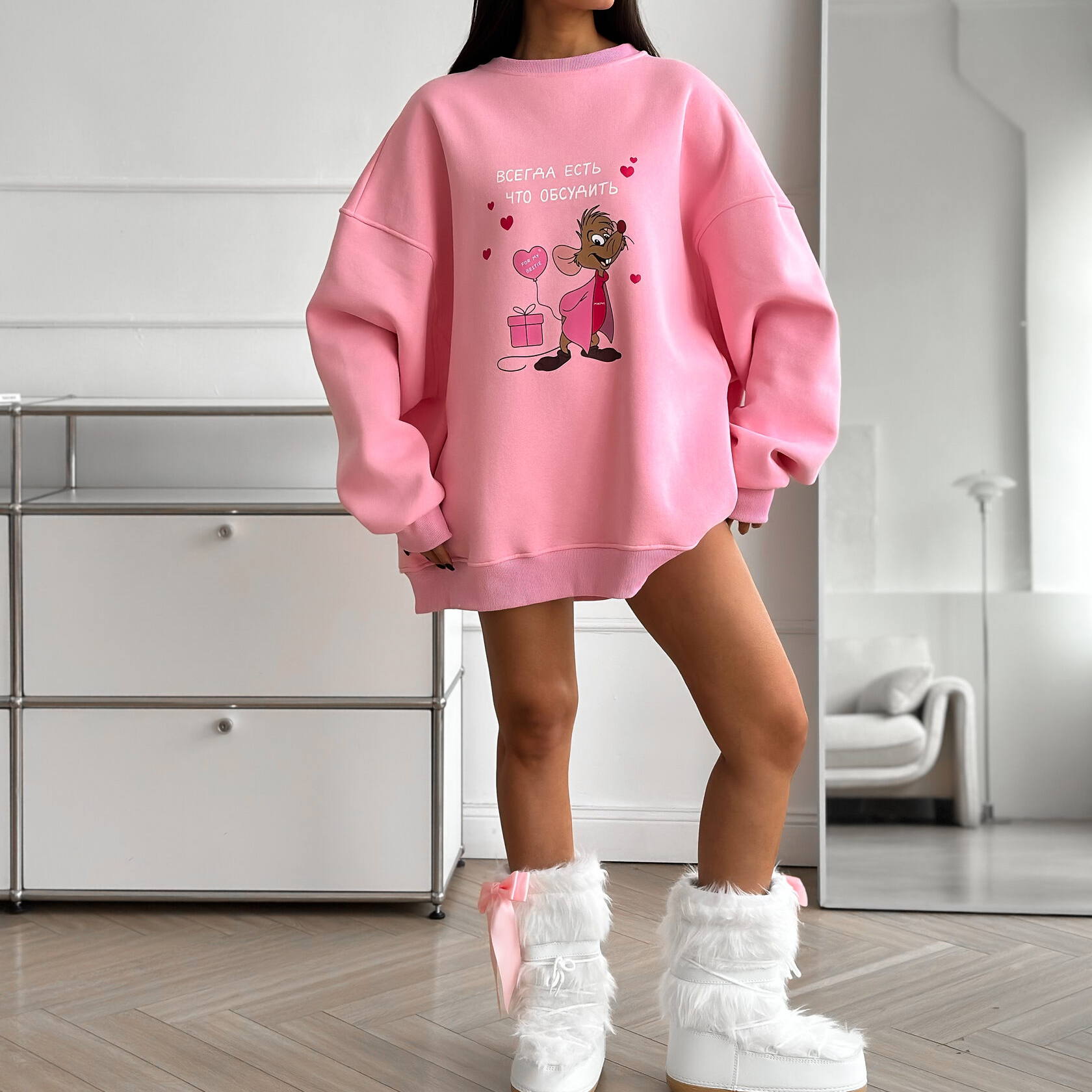 Women's Loose And Comfortable Printed Sweatshirt For Best Friends
