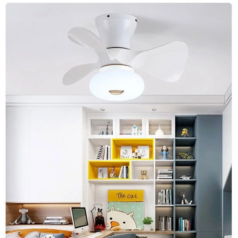 Simple Atmospheric Makaron LED Ceiling Invisible Fan Lamp