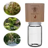 Carpenter Bee Trap Nature Hanging Wood Trap with Glass Jar for Garden Yard Patio