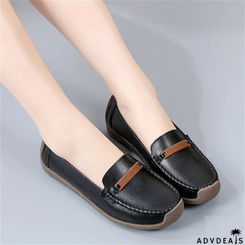 Women's Spring Summer Soft Soled Mother Round Toe Flat Shoes