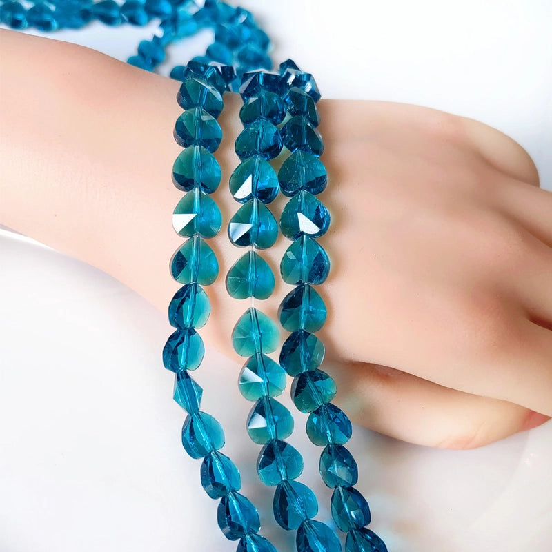 10 PCS/Package 14mm Diameter 10mm Glass Heart Shape Jewelry Accessories