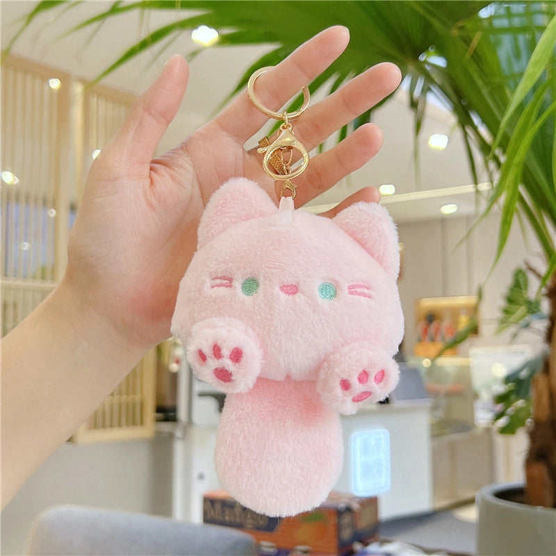 Squeak Chao Cool Meng Casual Cat Series Plush Doll BIBI Meow Mi Planet Buckle Student Schoolbag Pendant