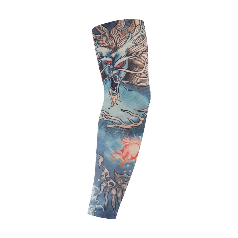 Unisex Punk Cool Style Stripe Skull Polyester Arm Sleeves