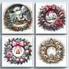 (Multi-Style) Winter Cottage Wreath-14CT Counted Cross Stitch 40*40cm/15.75*15.75in tapestrymarket