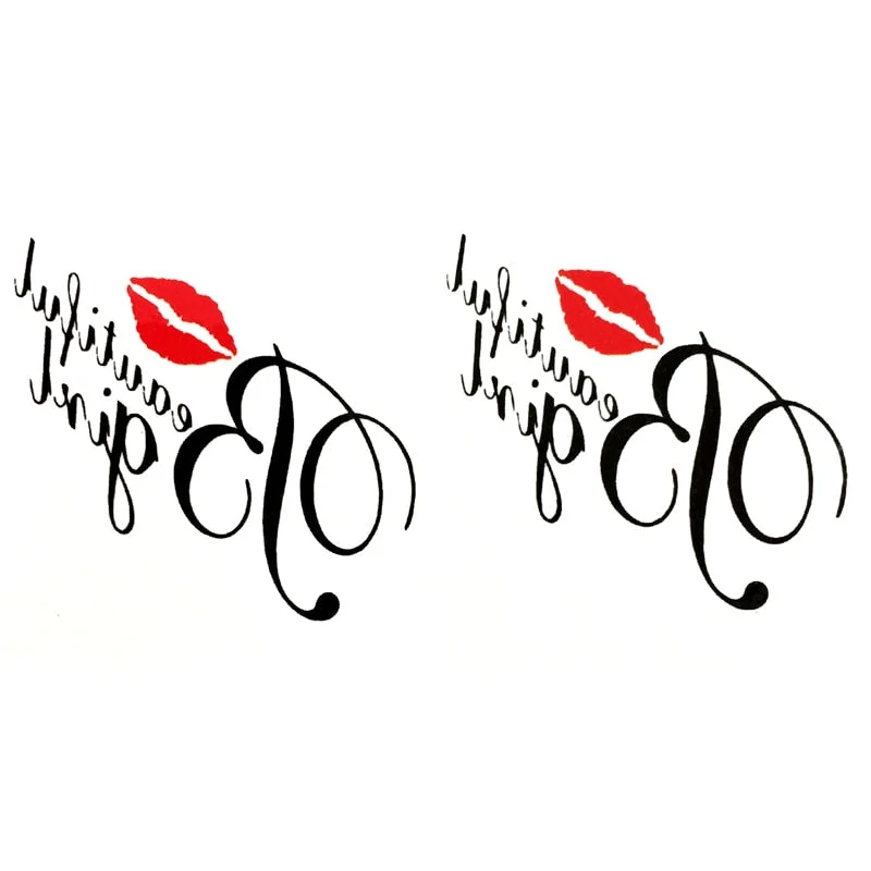 My Sexy Kiss Waterproof Temporary Tattoos men my love Harajuku fake tatoo stickers tattoo kids tatuajes temporales