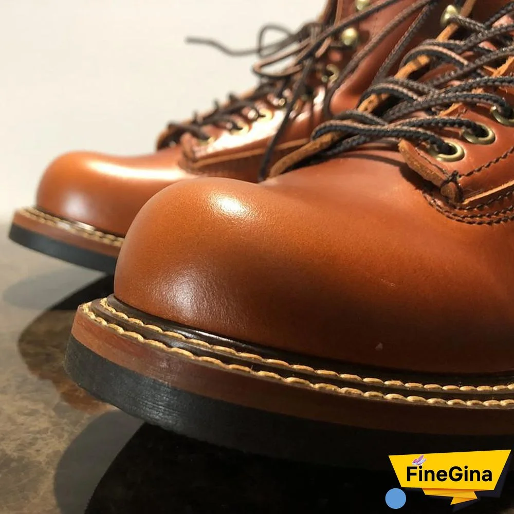 Vintage Lace-Up New Genuine Leather Platform Men Ring Black Red Ankle Boots Dress Work Casual Motorcycle Boots