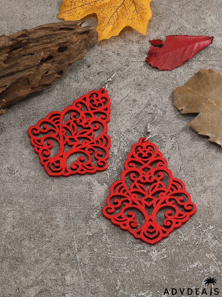 Hollow Out Geometric Drop Earrings