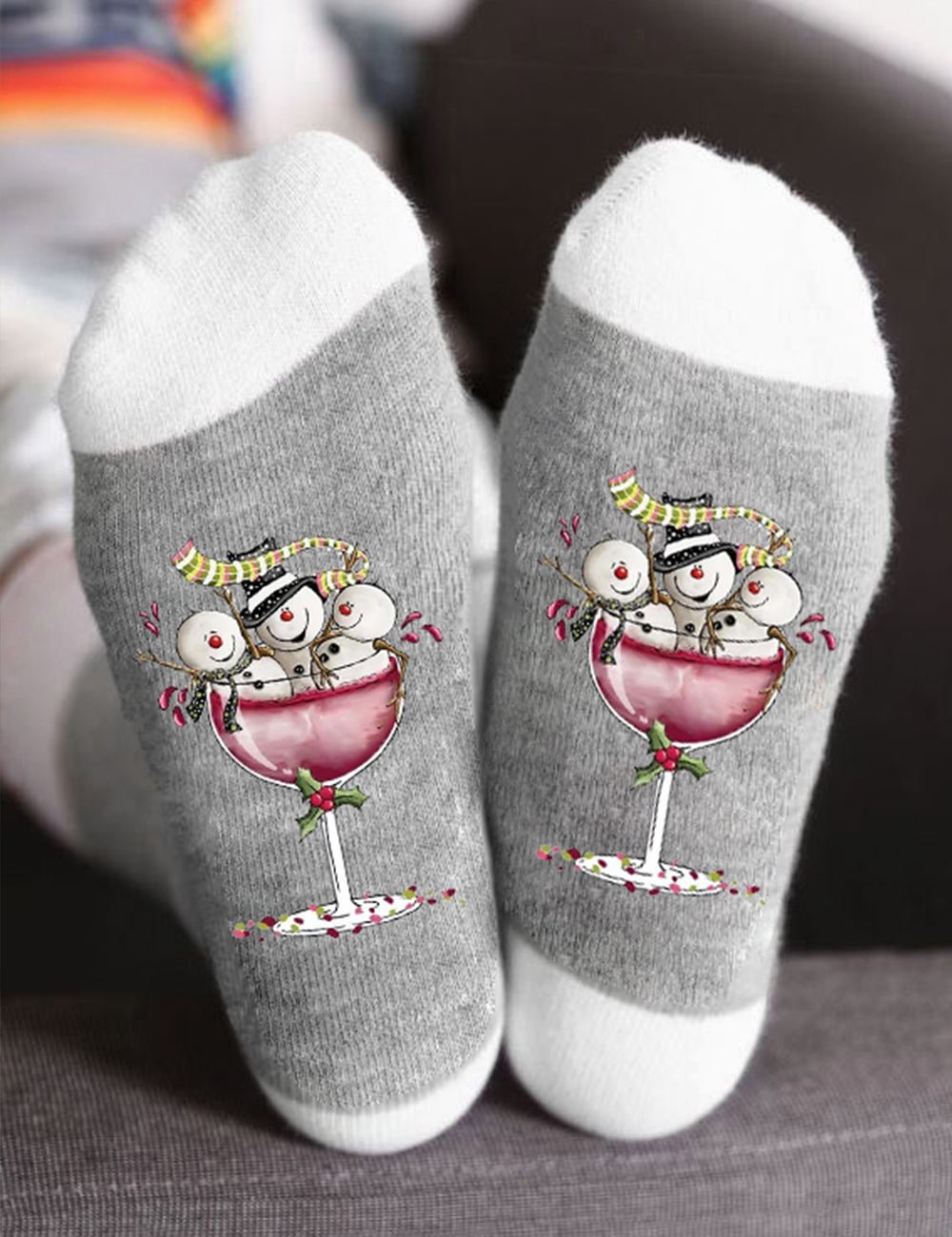 Lizzic Snowman Winetub Party Socks