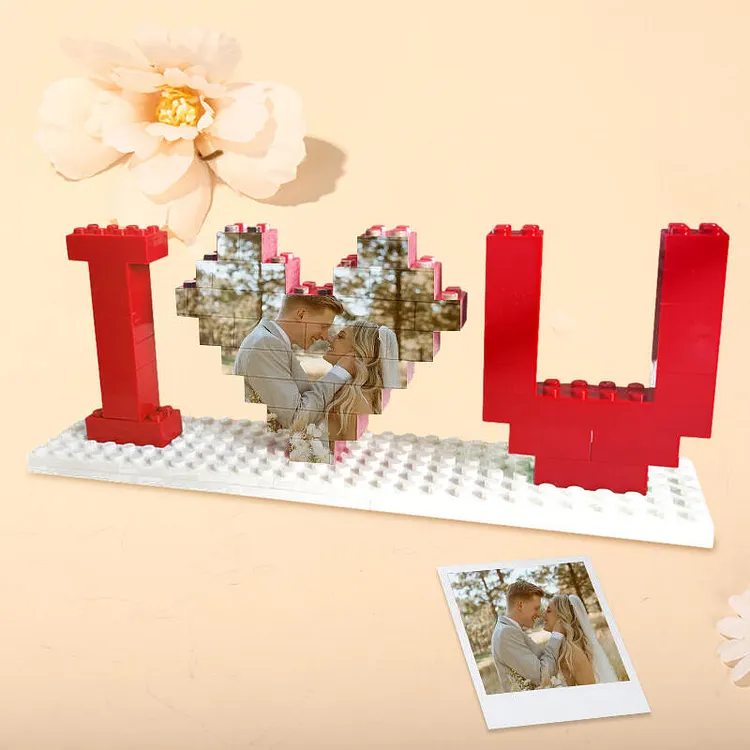 I Love You Personalized Photo Blocks Romantic Valentine's Day Gift