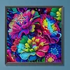 Regenbogenblume - speziell geformte Diamantmalerei - 30*30cm