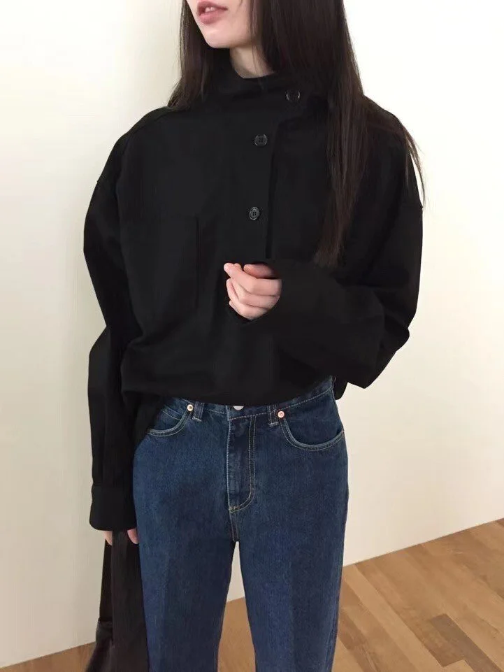 Spring Autumn Long Sleeve tops Women Casual  Lapel Shirt fashion  Blouse tops blouses