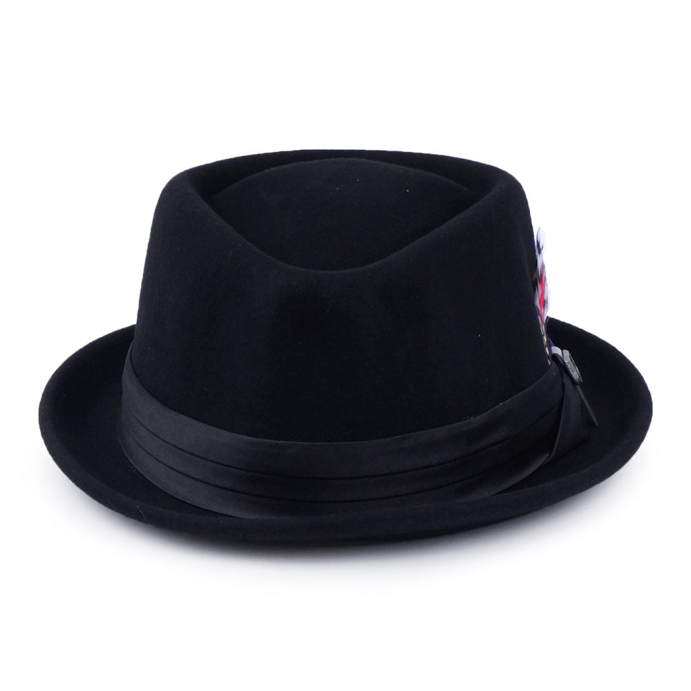 Brixton Hats Stout Wool Felt Pork Pie Hat - Black