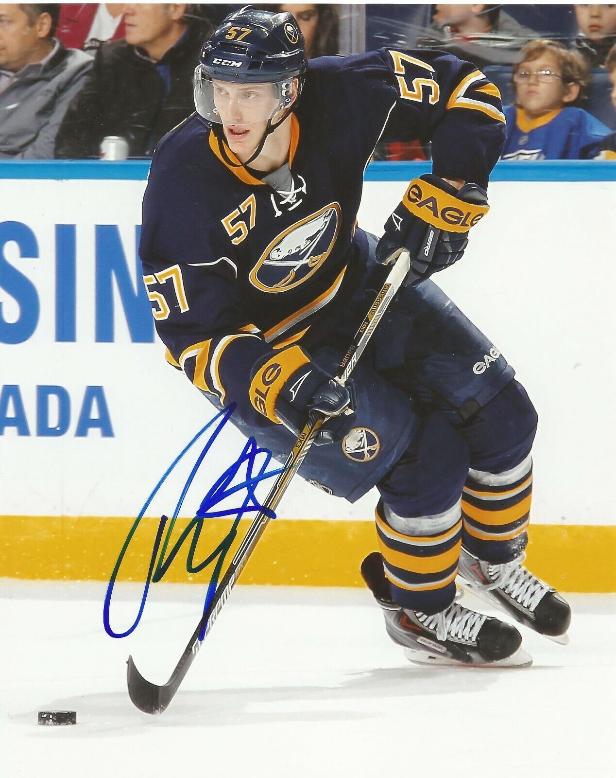 TYLER MYERS SIGNED BUFFALO SABRES 8x10 Photo Poster painting with w/COA