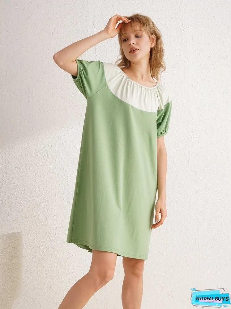 Cotton Contrast Night Dress