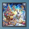 Weihnachtsstimmung Rentier - speziell geformtes Diamantgemälde - 30*30cm