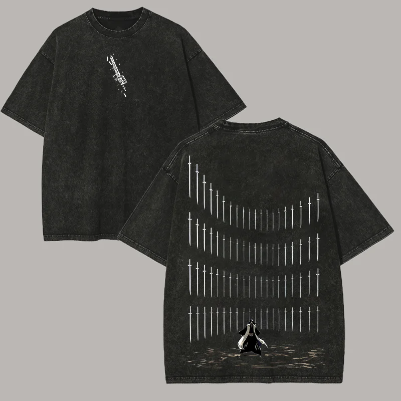 Bleach Printed Unisex Washed T-Shirt